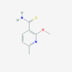 molecular formula C8H10N2OS B13154269 2-Methoxy-6-methylpyridine-3-carbothioamide 