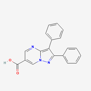 molecular formula C19H13N3O2 B13154282 2,3-Diphenylpyrazolo[1,5-a]pyrimidine-6-carboxylic acid 