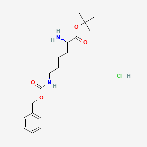 molecular formula C18H29ClN2O4 B1315429 (S)-叔丁基 2-氨基-6-(((苄氧羰基)氨基)己酸盐酸盐 CAS No. 5978-22-3