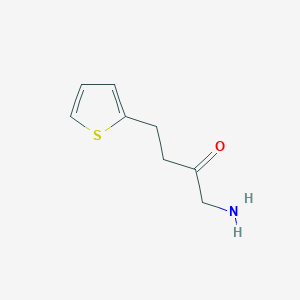 molecular formula C8H11NOS B13154299 1-Amino-4-(thiophen-2-YL)butan-2-one 