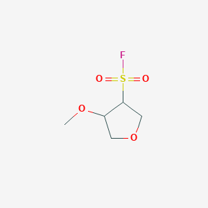 molecular formula C5H9FO4S B13154306 4-Methoxyoxolane-3-sulfonyl fluoride 