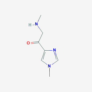 molecular formula C7H11N3O B13154329 1-(1-Methyl-1H-imidazol-4-yl)-2-(methylamino)ethan-1-one 