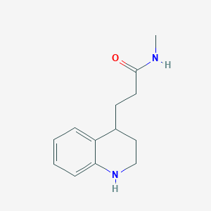 molecular formula C13H18N2O B13154336 N-methyl-3-(1,2,3,4-tetrahydroquinolin-4-yl)propanamide CAS No. 1315365-91-3