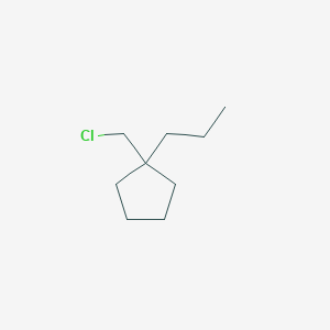 molecular formula C9H17Cl B13154337 1-(Chloromethyl)-1-propylcyclopentane 