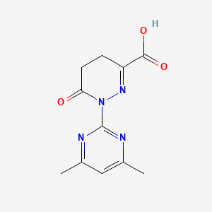 molecular formula C11H12N4O3 B13154346 1-(4,6-Dimethylpyrimidin-2-yl)-6-oxo-1,4,5,6-tetrahydropyridazine-3-carboxylic acid 