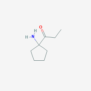 1-(1-Aminocyclopentyl)propan-1-one