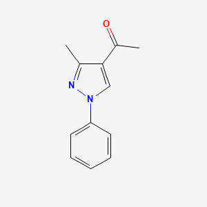molecular formula C12H12N2O B1315436 1-(3-甲基-1-苯基-1H-吡唑-4-基)乙酮 CAS No. 105223-85-6