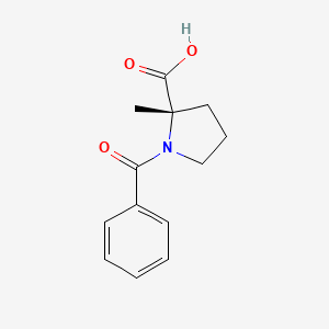 molecular formula C13H15NO3 B13154367 (S)-1-Benzoyl-2-methylpyrrolidine-2-carboxylic acid 