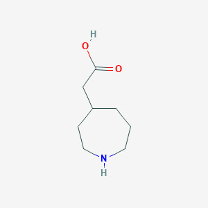 molecular formula C8H15NO2 B13154379 2-(Azepan-4-yl)acetic acid 