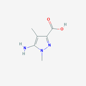 molecular formula C6H9N3O2 B13154380 5-Amino-1,4-dimethyl-1H-pyrazole-3-carboxylicacid 