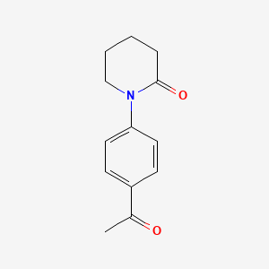 molecular formula C13H15NO2 B13154385 1-(4-Acetylphenyl)piperidin-2-one 