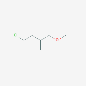 molecular formula C6H13ClO B13154392 4-Chloro-1-methoxy-2-methylbutane 