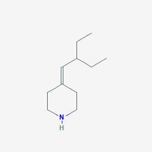 molecular formula C11H21N B13154438 4-(2-Ethylbutylidene)piperidine 