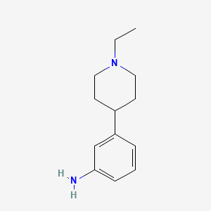 molecular formula C13H20N2 B13154530 3-(1-Ethylpiperidin-4-yl)aniline 