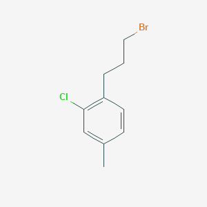 molecular formula C10H12BrCl B13154594 1-(3-Bromopropyl)-2-chloro-4-methylbenzene 