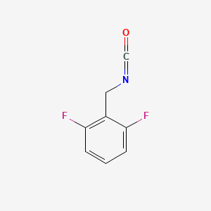 molecular formula C8H5F2NO B13154607 1,3-Difluoro-2-(isocyanatomethyl)benzene 