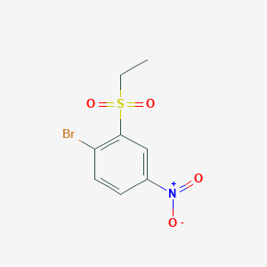 molecular formula C8H8BrNO4S B13154648 1-Bromo-2-(ethanesulfonyl)-4-nitrobenzene 