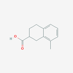 molecular formula C12H14O2 B13154656 8-Methyl-1,2,3,4-tetrahydronaphthalene-2-carboxylic acid 