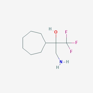 3-Amino-2-cycloheptyl-1,1,1-trifluoropropan-2-ol