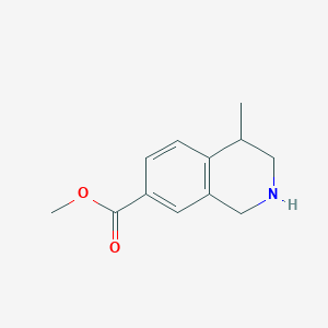 molecular formula C12H15NO2 B13154699 Methyl4-methyl-1,2,3,4-tetrahydroisoquinoline-7-carboxylate 