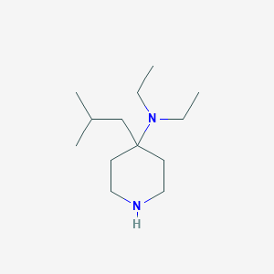 molecular formula C13H28N2 B13154824 N,N-Diethyl-4-(2-methylpropyl)piperidin-4-amine 