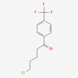 B1315486 5-Chloro-1-oxo-1-(4-trifluoromethylphenyl)pentane CAS No. 343968-74-1