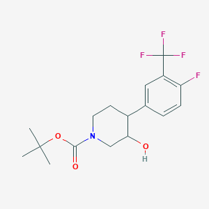 Tert-butyl 4-[4-fluoro-3-(trifluoromethyl)phenyl]-3-hydroxypiperidine-1-carboxylate