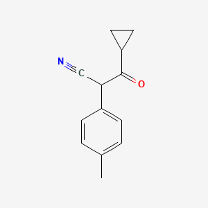 molecular formula C13H13NO B13154897 3-Cyclopropyl-2-(4-methylphenyl)-3-oxopropanenitrile 