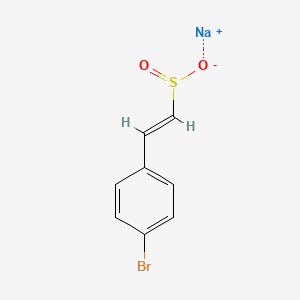 molecular formula C8H6BrNaO2S B13154931 Sodium (E)-2-(4-bromophenyl)ethene-1-sulfinate 