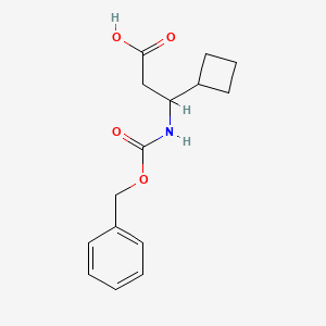 molecular formula C15H19NO4 B13154932 3-(((Benzyloxy)carbonyl)amino)-3-cyclobutylpropanoic acid 