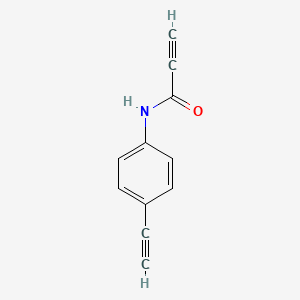 molecular formula C11H7NO B13154965 N-(4-ethynylphenyl)prop-2-ynamide 