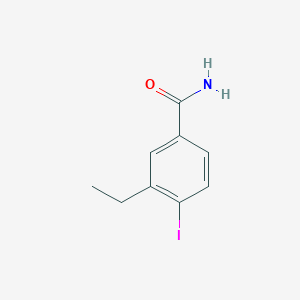 molecular formula C9H10INO B13154983 3-Ethyl-4-iodobenzamide 