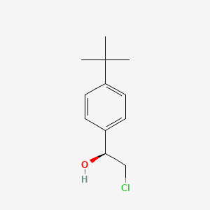 molecular formula C12H17ClO B13155030 (1S)-1-(4-tert-butylphenyl)-2-chloroethanol 