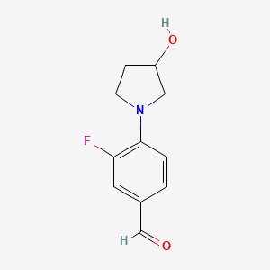 3-Fluoro-4-(3-hydroxypyrrolidin-1-yl)benzaldehyde