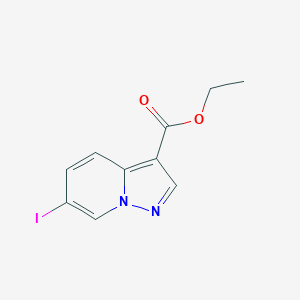 molecular formula C10H9IN2O2 B13155066 Ethyl 6-iodopyrazolo[1,5-a]pyridine-3-carboxylate 