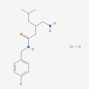 3-(Aminomethyl)-N-[(4-fluorophenyl)methyl]-5-methylhexanamide hydrochloride