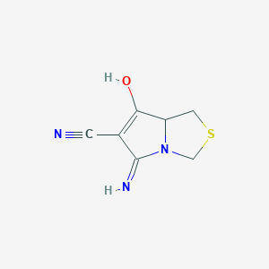 5-amino-7-oxo-1H,3H,7H,7aH-pyrrolo[1,2-c][1,3]thiazole-6-carbonitrile