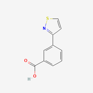 molecular formula C10H7NO2S B13155079 3-(1,2-Thiazol-3-yl)benzoic acid 