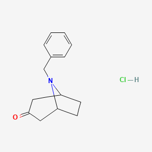 molecular formula C14H18ClNO B1315508 8-苄基-8-氮杂双环[3.2.1]辛烷-3-酮盐酸盐 CAS No. 83393-23-1