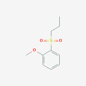 molecular formula C10H14O3S B13155082 1-Methoxy-2-(propane-1-sulfonyl)benzene 