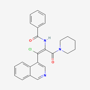 (Z)-N-(1-Chloro-1-(isoquinolin-4-yl)-3-oxo-3-(piperidin-1-yl)prop-1-en-2-yl)benzamide