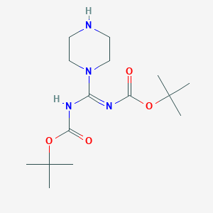 (Z)-tert-Butyl (((tert-butoxycarbonyl)amino)(piperazin-1-yl)methylene)carbamate