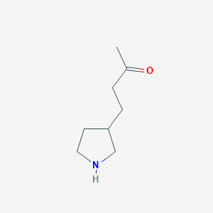 molecular formula C8H15NO B13155091 4-(Pyrrolidin-3-yl)butan-2-one 