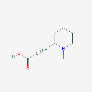 molecular formula C9H13NO2 B13155106 3-(1-Methylpiperidin-2-yl)prop-2-ynoic acid 