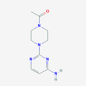 molecular formula C10H15N5O B1315511 1-[4-(4-Aminopyrimidin-2-yl)piperazin-1-yl]ethanone CAS No. 57005-70-6
