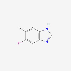 molecular formula C8H7FN2 B13155143 6-Fluoro-5-methyl-1H-1,3-benzodiazole 