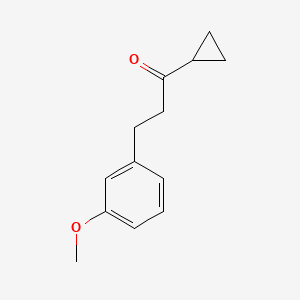 molecular formula C13H16O2 B1315515 Cyclopropyl 2-(3-methoxyphenyl)ethyl ketone CAS No. 344334-33-4