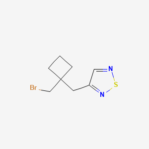 3-{[1-(Bromomethyl)cyclobutyl]methyl}-1,2,5-thiadiazole