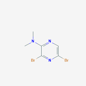 molecular formula C6H7Br2N3 B1315517 3,5-二溴-N,N-二甲基吡嗪-2-胺 CAS No. 84539-07-1
