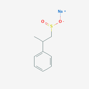 molecular formula C9H11NaO2S B13155179 Sodium 2-phenylpropane-1-sulfinate 